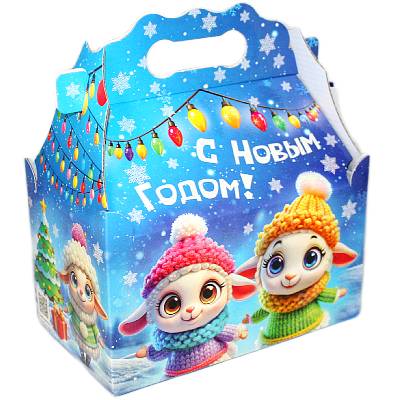 Сладкий новогодний подарок в картонной упаковке весом 850 грамм в Нижнем Новгороде