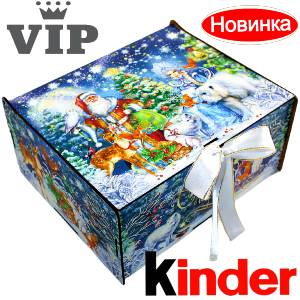 Сладкий подарок на Новый Год в картонной упаковке весом 1200 грамм по цене 2223 руб в Нижнем Новгороде