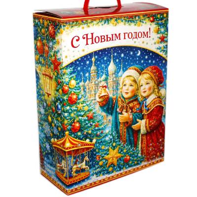 Сладкий подарок на Новый Год в картонной упаковке весом 5000 грамм в Нижнем Новгороде