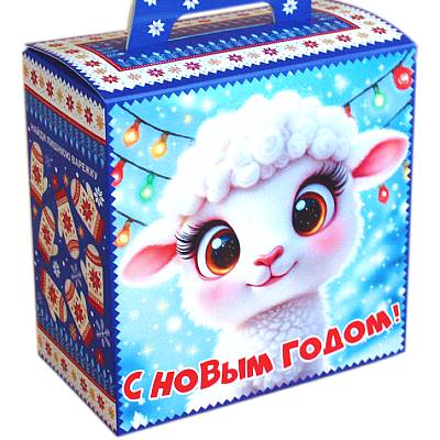 Сладкий подарок на Новый Год в картонной упаковке весом 600 грамм в Нижнем Новгороде