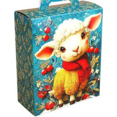 Сладкий подарок на Новый Год в картонной упаковке весом 750 грамм  в Нижнем Новгороде
