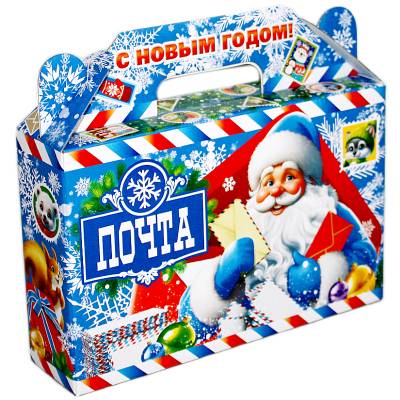 Детский подарок на Новый Год в картонной упаковке весом 850 грамм  в Нижнем Новгороде