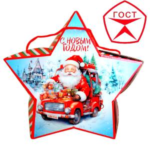 Детский подарок на Новый Год в жестяной упаковке весом 950 грамм по цене 1182 руб в Нижнем Новгороде