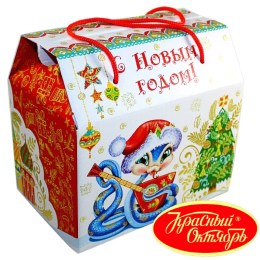 Детский новогодний подарок в картонной упаковке весом 950 грамм по цене 1108 руб в Нижнем Новгороде